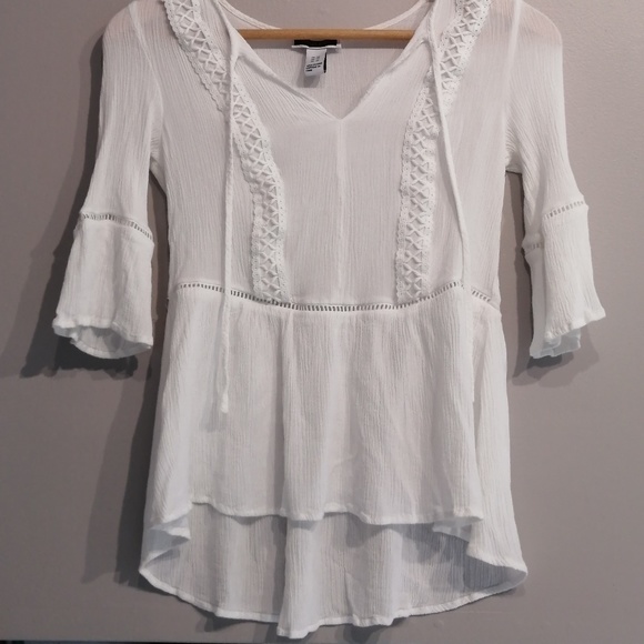 ANOTHER STORY Boho Bell Sleeve Tunic White - Picture 2 of 5